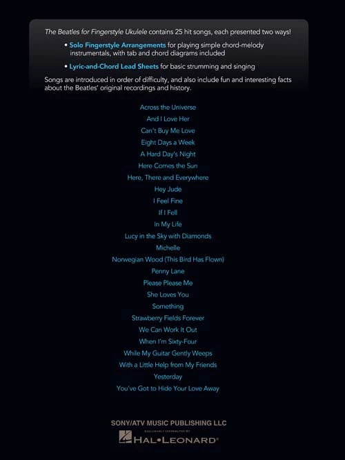 Hal Leonard The Beatles For Fingerstyle Ukulele Book Books & AV