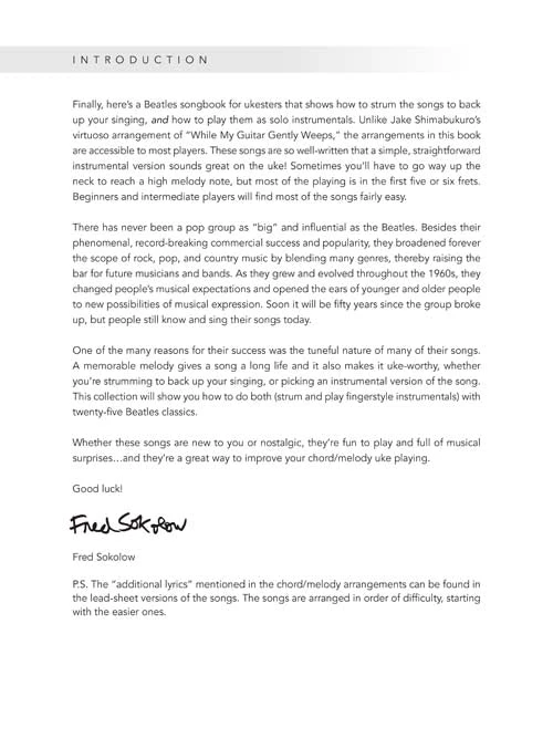 Hal Leonard The Beatles For Fingerstyle Ukulele Book Books & AV