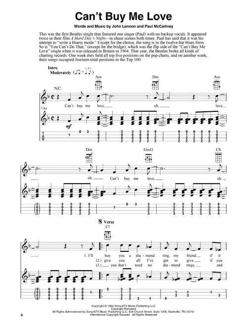 Hal Leonard The Beatles For Fingerstyle Ukulele Book Books & AV