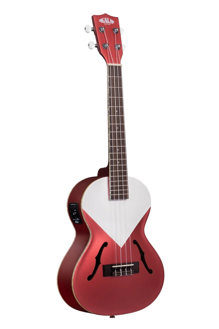 Kala Archtop Tenor Ukulele With Pickup (Chicago Red)