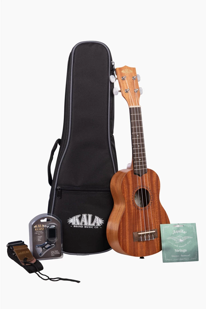 Kala Mahogany Ukulele Bundle (KA-15 Series - 3 Sizes) Ukuleles