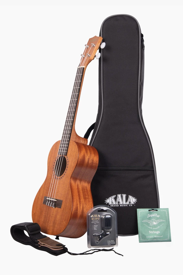 Kala Mahogany Ukulele Bundle (KA-15 Series - 3 Sizes) Ukuleles