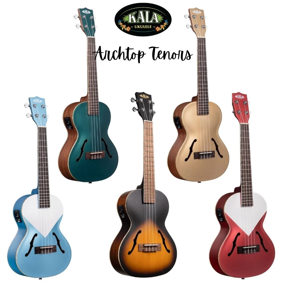 Kala Archtop Tenor Ukulele With Pickup (Tobacco Burst) Ukuleles