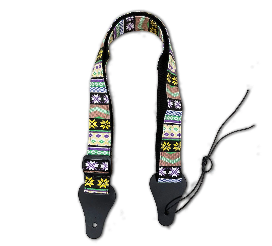 Renegade Accessories Ukulele Strap STRAP/SD36 Yellow Flower