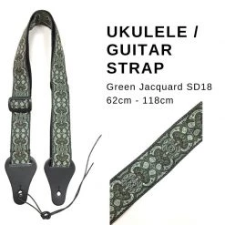Renegade Accessories Ukulele Strap STRAP/SD18 Green Jacquard