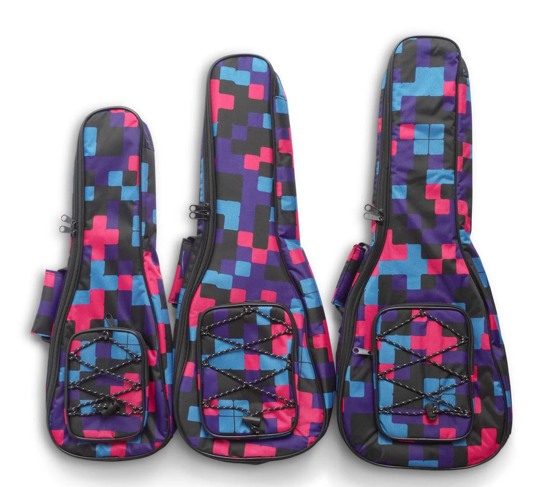 UKULELE MOVEMENT Padded Ukulele Gigbag (Tetris Print)