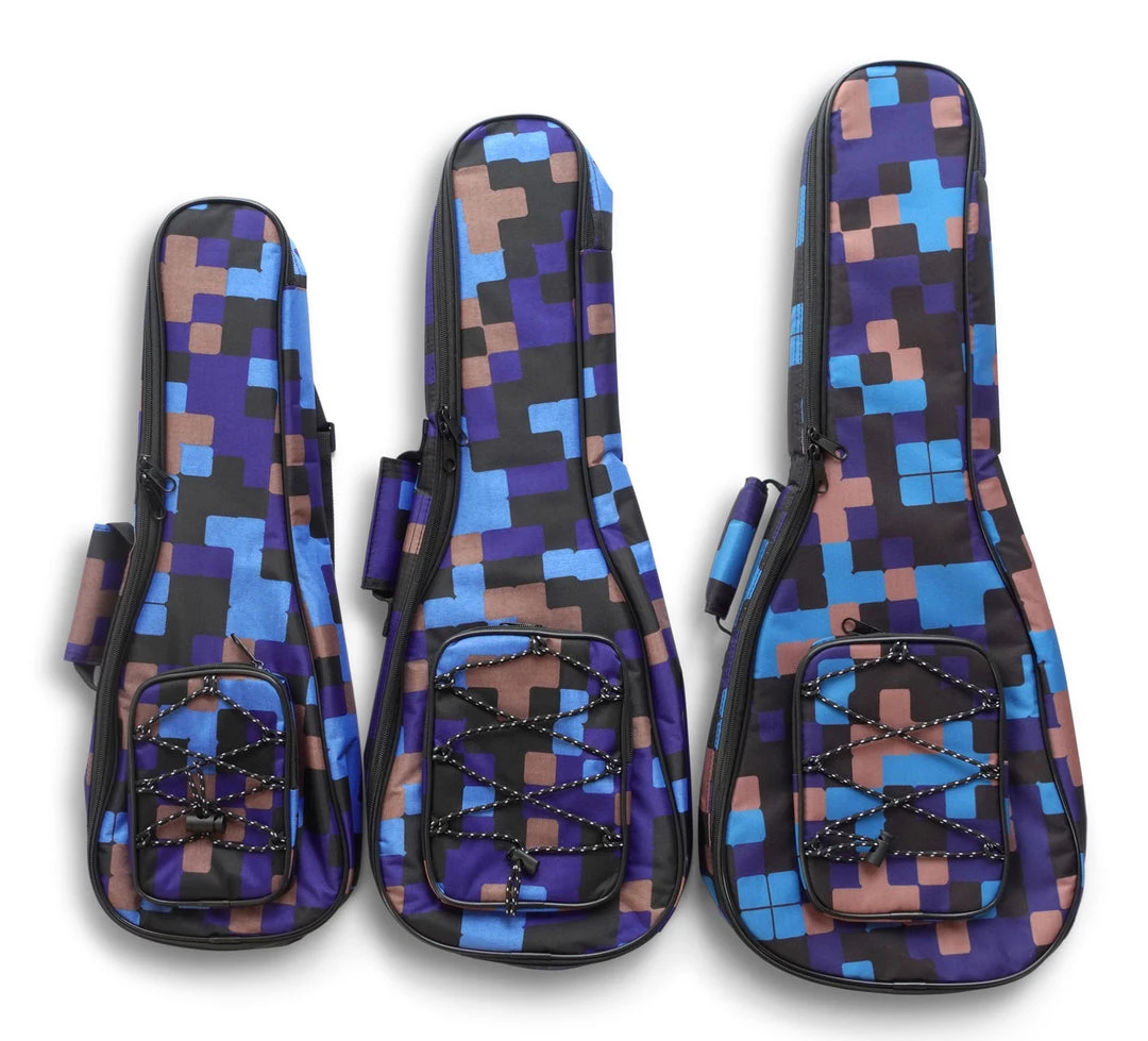 UKULELE MOVEMENT Padded Ukulele Gigbag (Tetris Print)