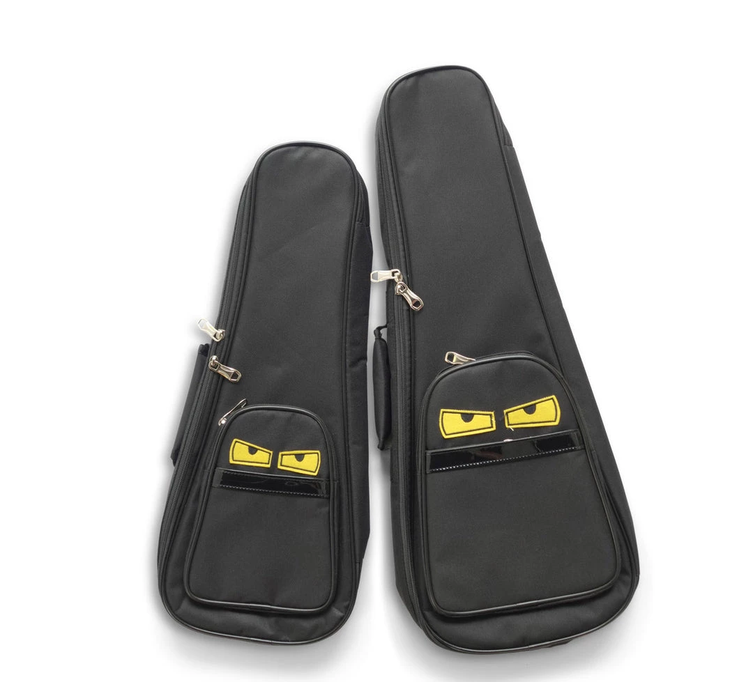 UKULELE MOVEMENT Accessories Padded Ukulele Gigbag (Black With Face)