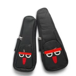 UKULELE MOVEMENT Accessories Padded Ukulele Gigbag (Black With Face)