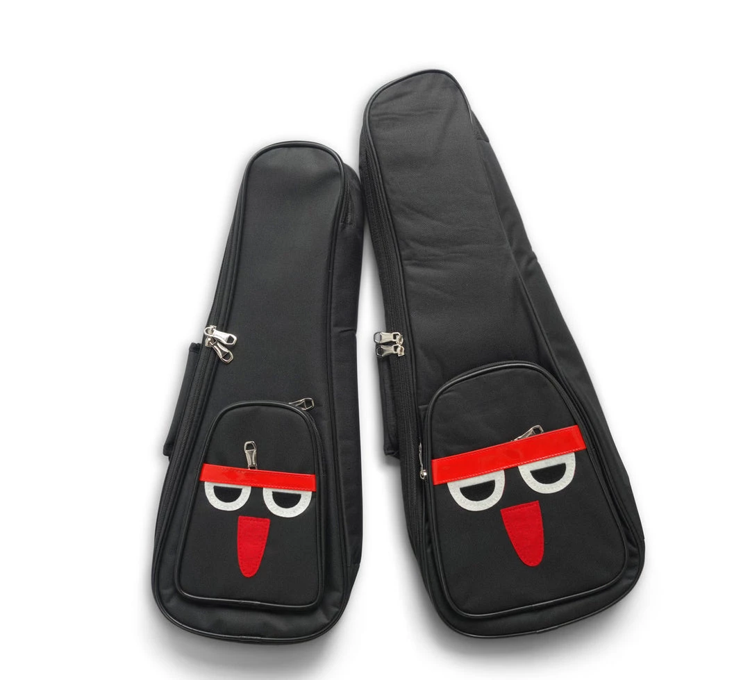 UKULELE MOVEMENT Accessories Padded Ukulele Gigbag (Black With Face)